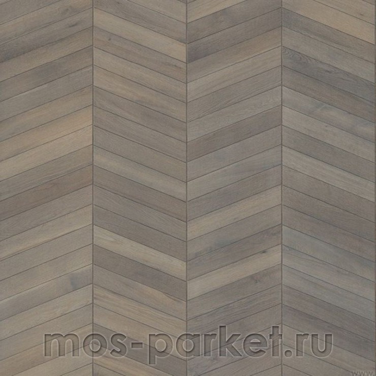 Французская елка Kahrs Chevron Дуб Шеврон серый 60°