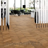 Французская елка Kahrs Chevron Дуб Шеврон светло-коричневый 60°
