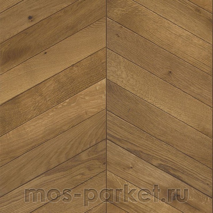 Французская елка Kahrs Chevron Дуб Шеврон светло-коричневый 60°