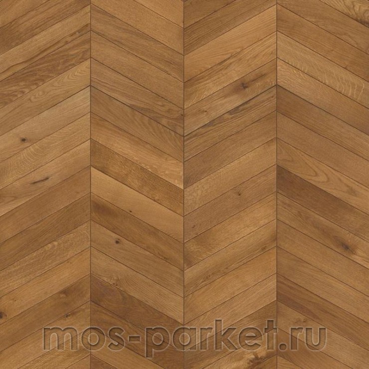 Французская елка Kahrs Chevron Дуб Шеврон светло-коричневый 60°