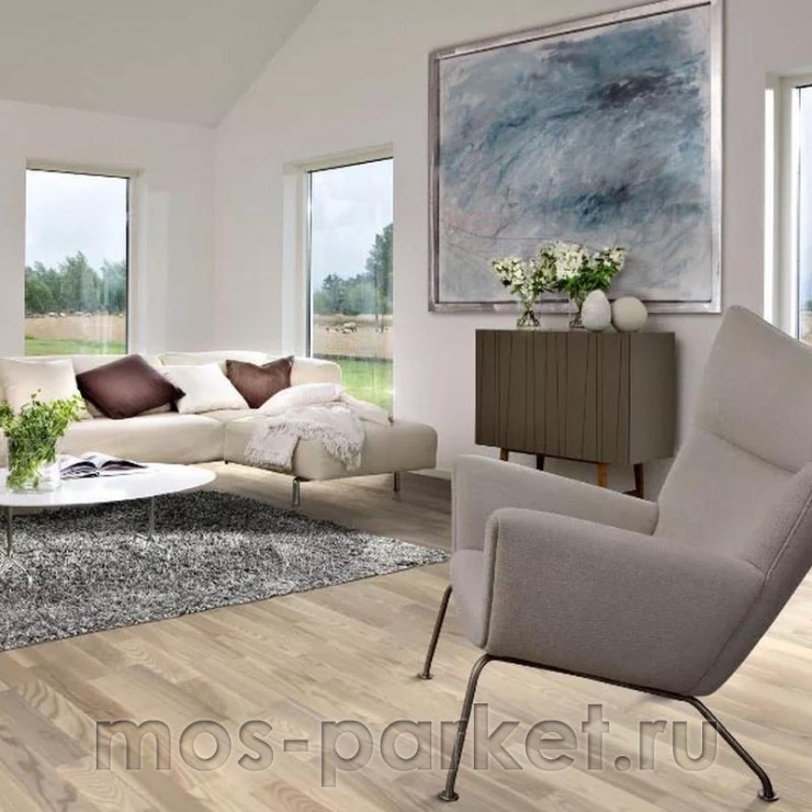 Паркетная доска Polarwood Classic Ясень Light Antik Oiled 3S