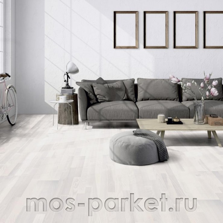 Паркетная доска Polarwood Classic Ясень Ricotta MATT 3S