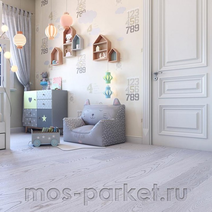 Паркетная доска Polarwood Space Дуб FP 138 Elara White MATT