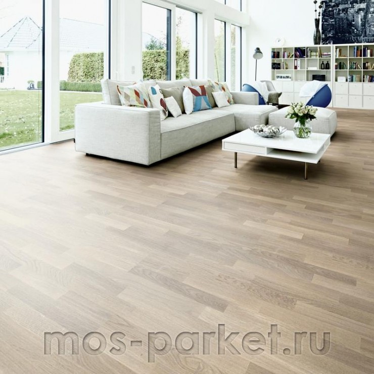Паркетная доска DuoWood Дуб Calima White Oiled 3S