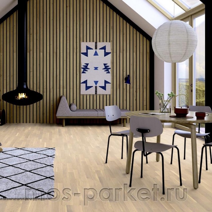 Паркетная доска DuoWood Дуб Calima White Oiled 3S