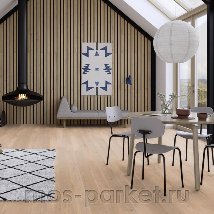 Паркетная доска Polarwood Space Дуб Premium 138 Mercury White Oiled
