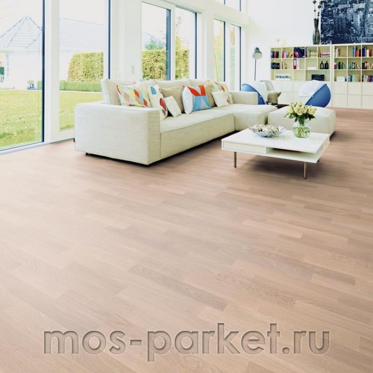 Паркетная доска Polarwood Classic Дуб Tundra White Matt 3S