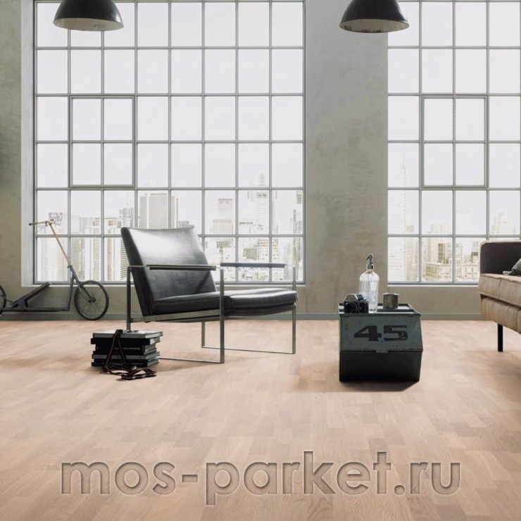 Паркетная доска Polarwood Classic Дуб Tundra White Matt 3S