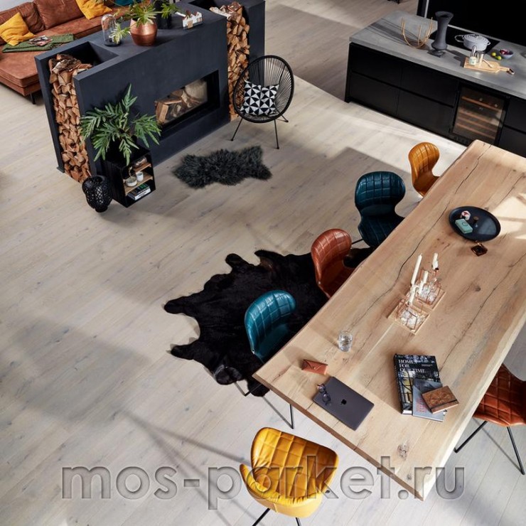 Паркетная доска Meister PD 400 Cottage 8801 Дуб Витал светло-серый