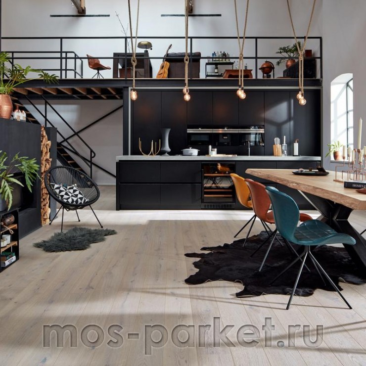 Паркетная доска Meister PD 400 Cottage 8801 Дуб Витал светло-серый