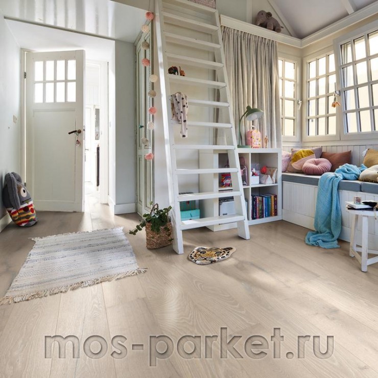 Паркетная доска Meister PD 400 Cottage 8803 Дуб Витал белый выбеленный полар