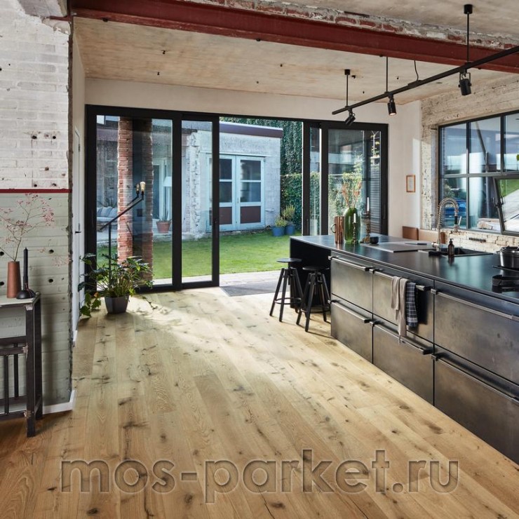Паркетная доска Meister PD 400 Cottage 8809 Дуб Витал чистый серый