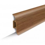 Плинтус пластиковый с кабель-каналом Ideal Classic 217 Дуб тёмный 55