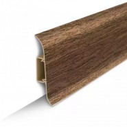 Плинтус пластиковый с кабель-каналом Ideal Classic 291 Орех 70