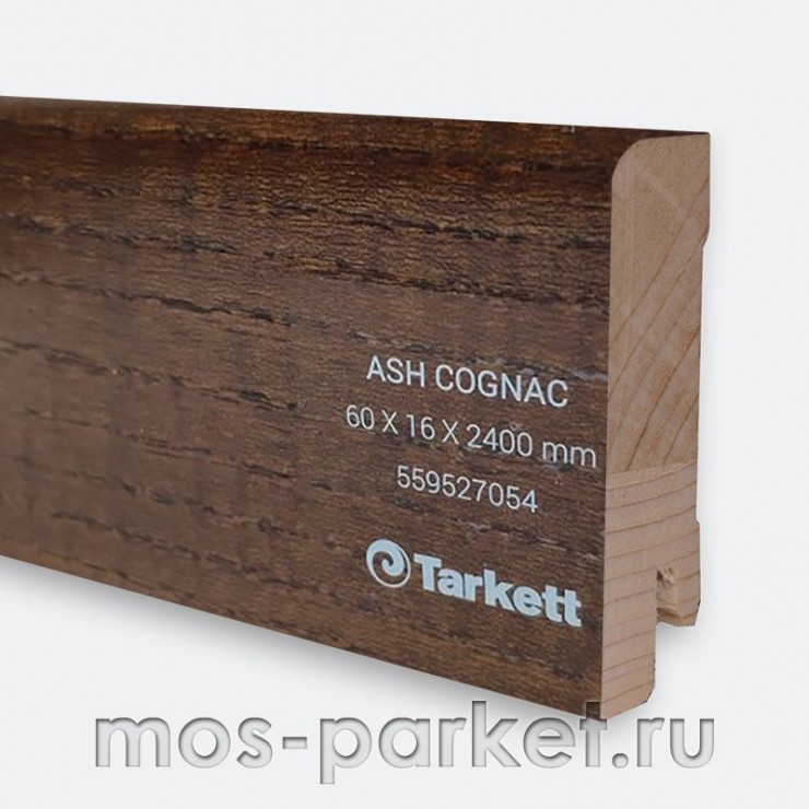 Плинтус Tarkett Ясень Коньяк глянец (Ash Cognac) 60×16/23 мм