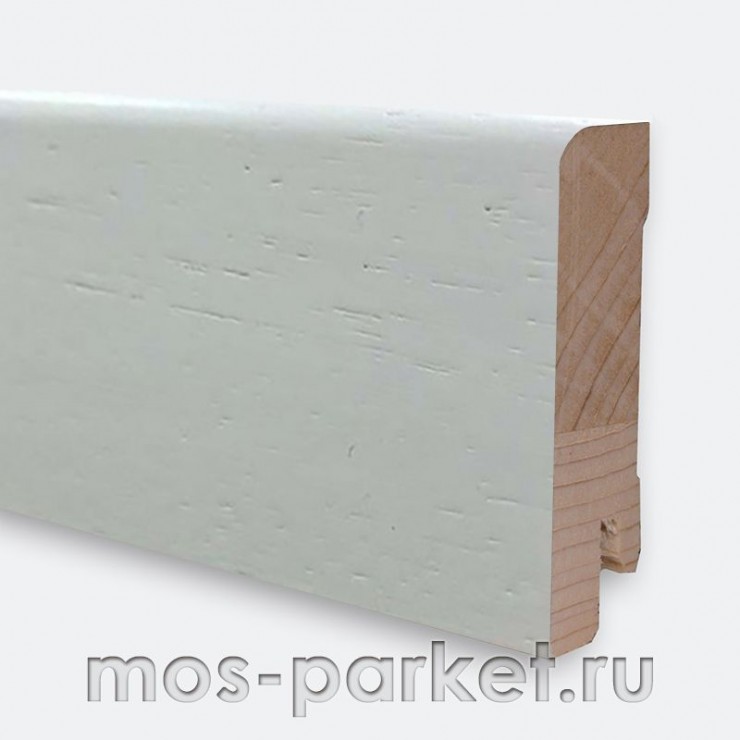 Плинтус Tarkett Белый снег (Snow White) 60×16 мм