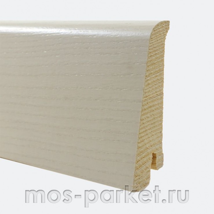 Плинтус Tarkett Tango Ясень белый (Ash White) 80×20 мм