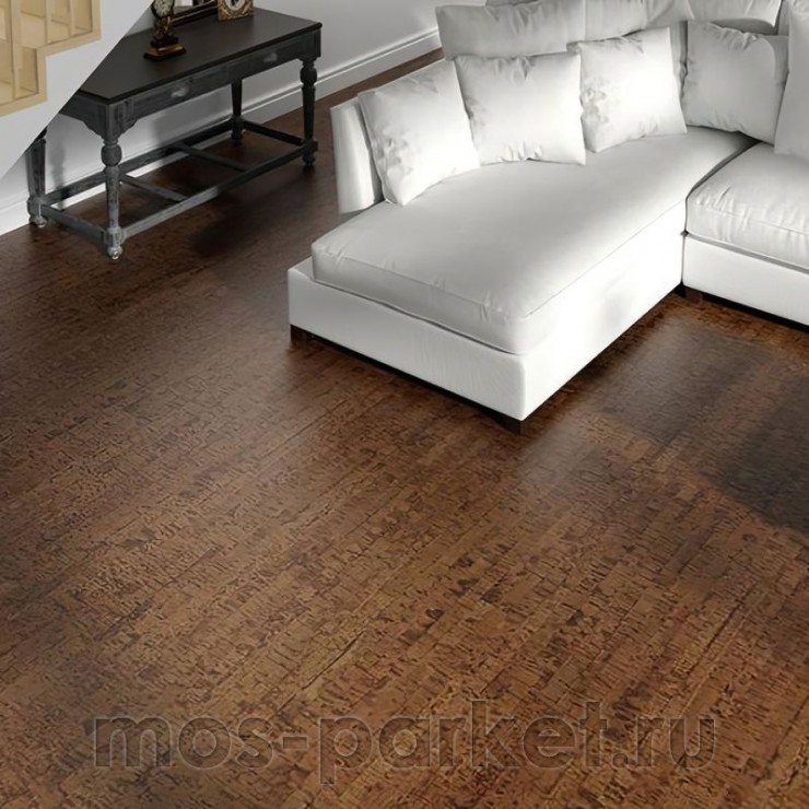 Клеевое напольное пробковое покрытие Corkstyle Eco Cork Linea Chocco