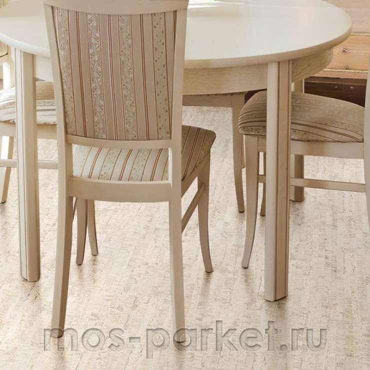 Клеевое напольное пробковое покрытие Corkstyle Eco Cork Linea White