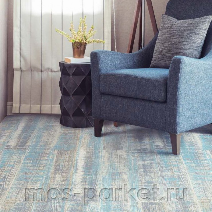 Замковое напольное пробковое покрытие Corkstyle Wood XL Lazurite Blue