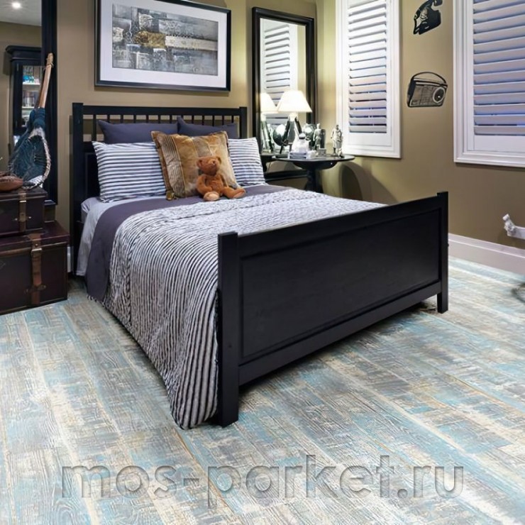 Замковое напольное пробковое покрытие Corkstyle Wood XL Lazurite Blue