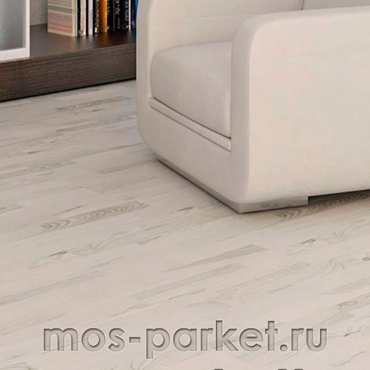 Клеевое напольное пробковое покрытие Corkstyle Wood Esche Weiss