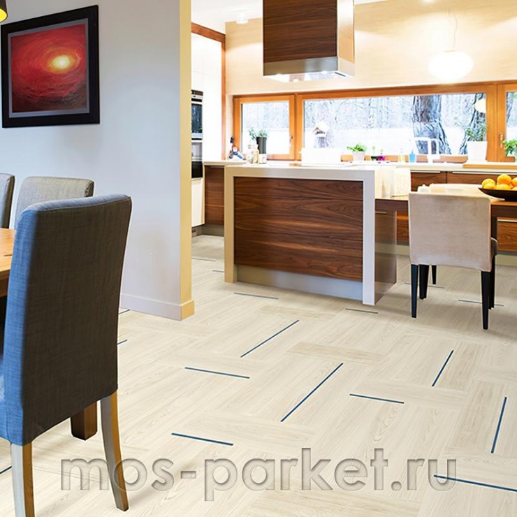 Замковое напольное пробковое покрытие Corkstyle Woodwise Spark Dark Blue