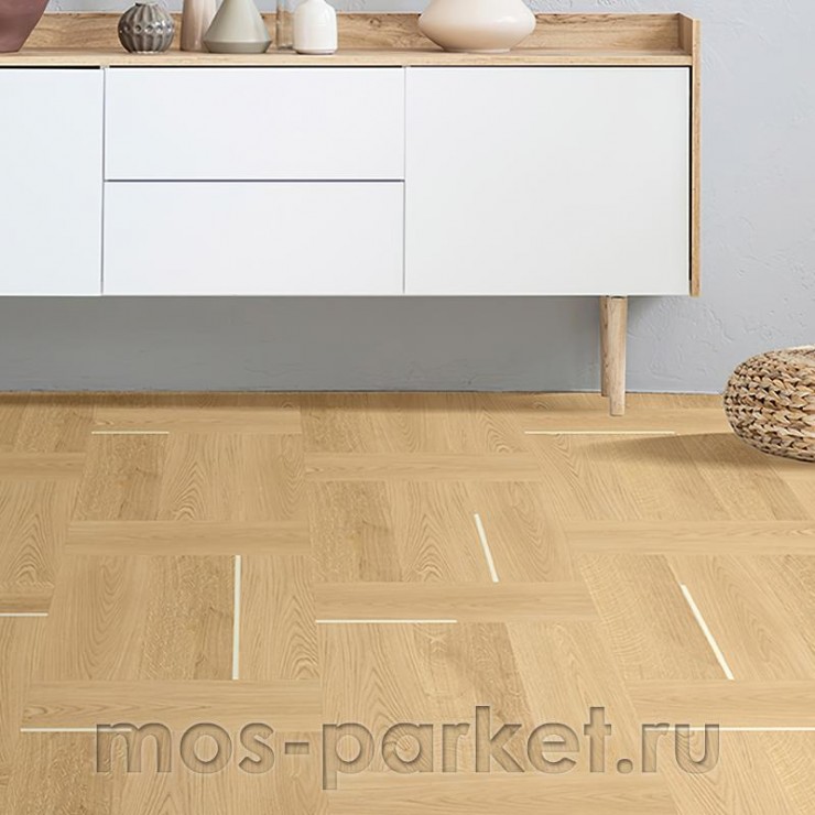 Замковое напольное пробковое покрытие Corkstyle Woodwise Spark Ivory