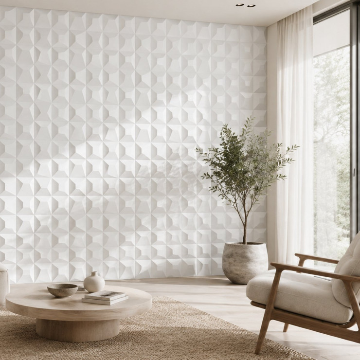 Стеновая панель AlpineWalls Geometrium ECOGR0202W Белая