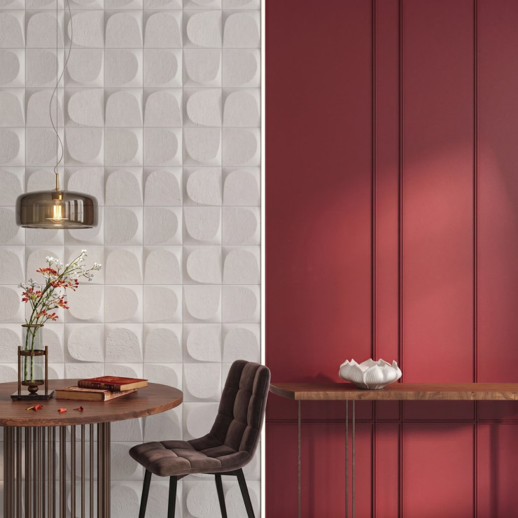 Стеновая панель AlpineWalls Geometrium ECOGR0203W Белая