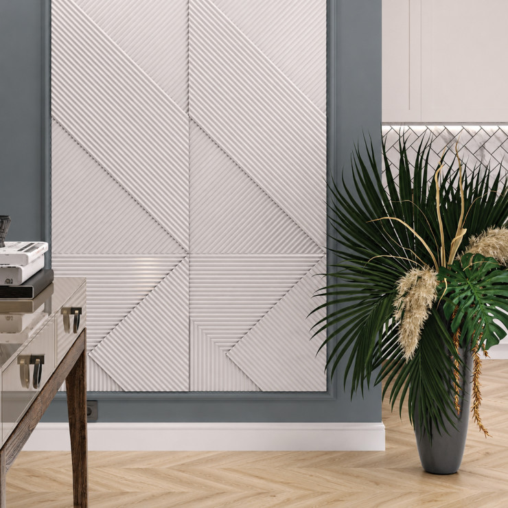 Стеновая панель AlpineWalls Geometrium ECOGR0209W Белая