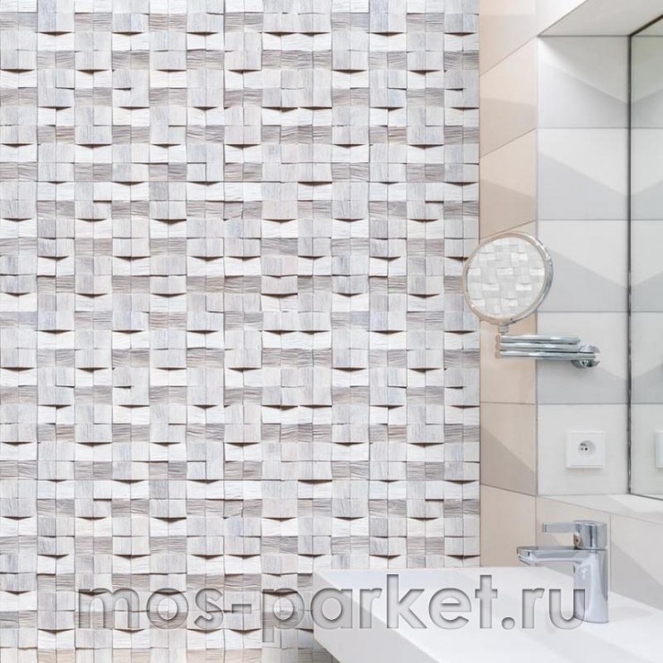Деревянные стеновые панели Crownwood WP3D1031 Домчик Белый