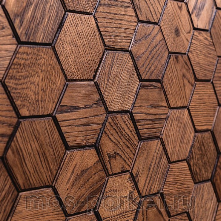 Деревянные стеновые панели Crownwood WP3D15050 Соты фаска