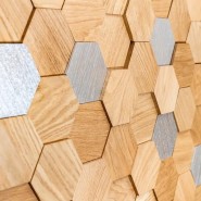 Деревянные стеновые панели Crownwood WP3D15R020 Соты 3Д