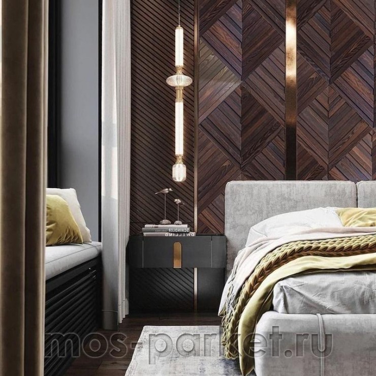 Деревянная мозаика для стен Crownwood Колос WP3D17Т20 