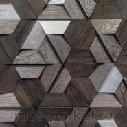Деревянная мозаика для стен Crownwood Магна Эбен WP3D18R020