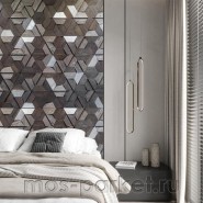 Деревянная мозаика для стен Crownwood Магна Эбен WP3D18R020