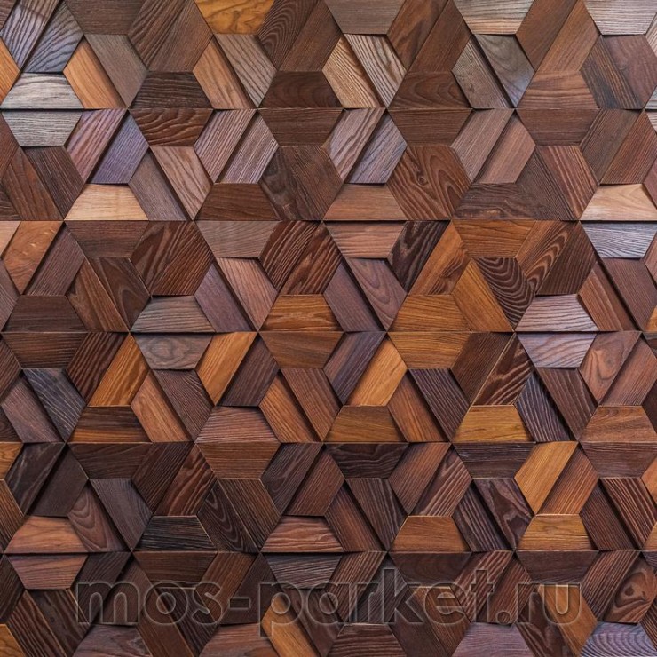 Деревянная мозаика для стен Crownwood Магна термо WP3D18Т21