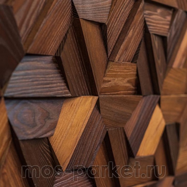 Деревянная мозаика для стен Crownwood Магна термо WP3D18Т21