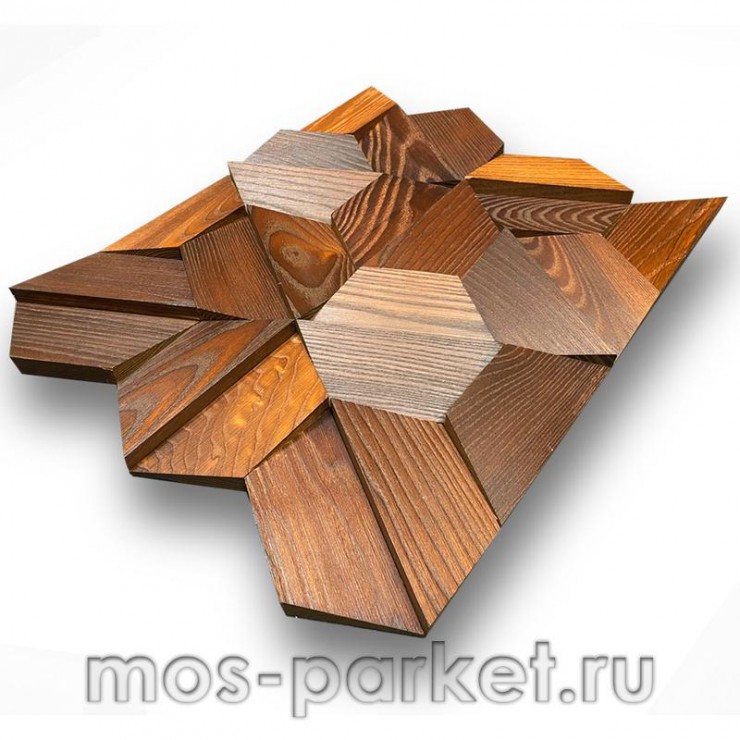 Деревянная мозаика для стен Crownwood Магна термо WP3D18Т21