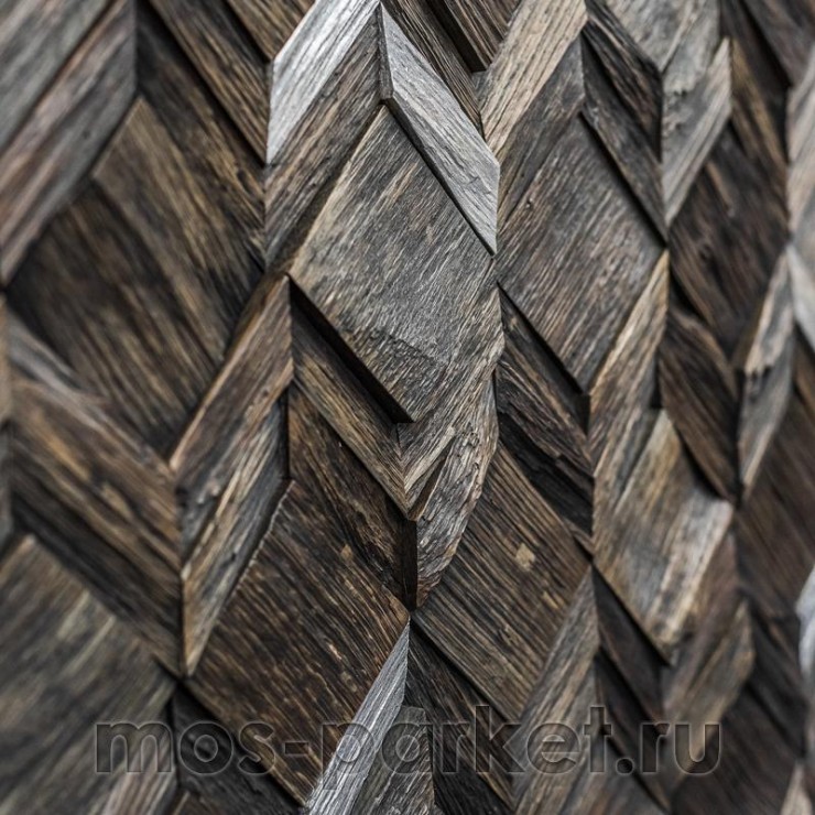 Деревянная мозаика для стен Crownwood Вира Эбен WP3D21R061