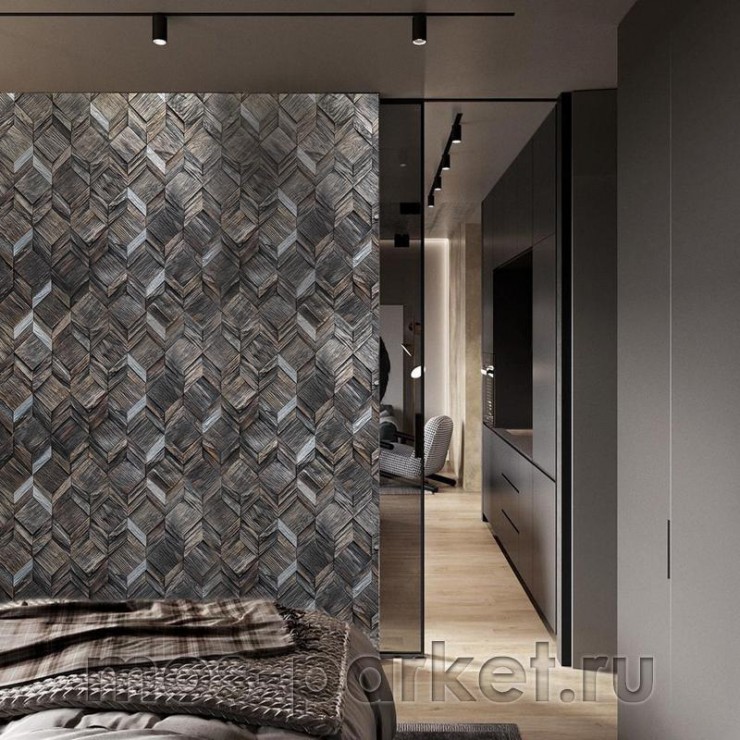 Деревянная мозаика для стен Crownwood Вира Эбен WP3D21R061