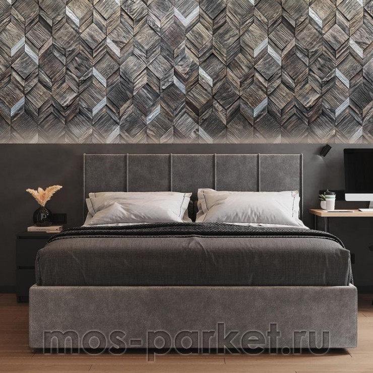 Деревянная мозаика для стен Crownwood Вира Эбен WP3D21R061