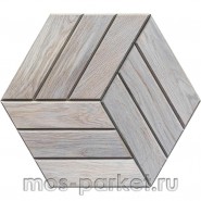 Деревянная мозаика для стен Crownwood Куба серый WP3D22010
