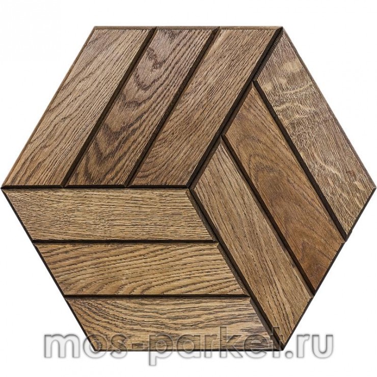 Деревянная мозаика для стен Crownwood Куба Венге WP3D22040