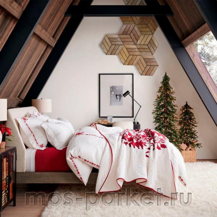 Деревянная мозаика для стен Crownwood Куба Мокко WP3D22050