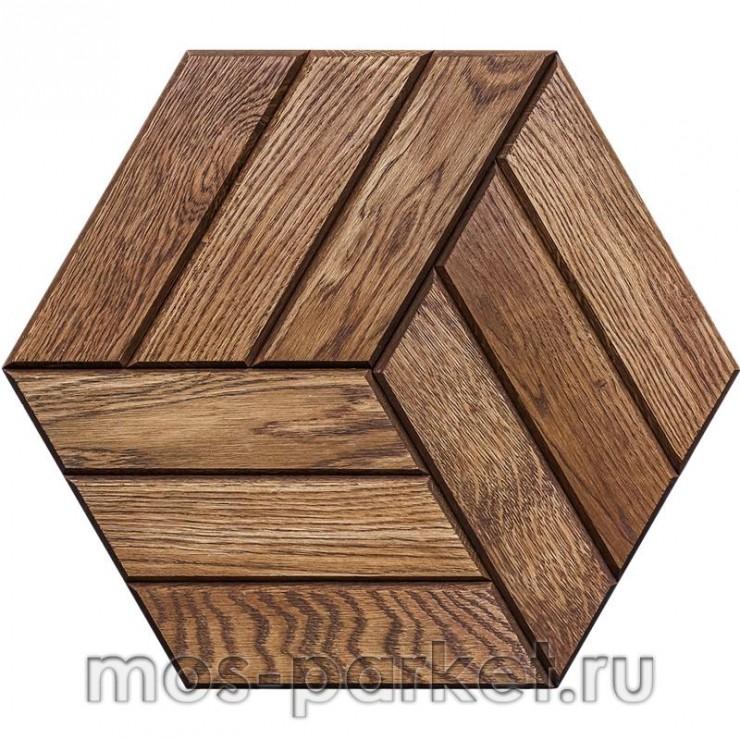 Деревянная мозаика для стен Crownwood Куба Мокко WP3D22050