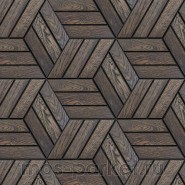 Деревянная мозаика для стен Crownwood Куба Эбен WP3D22060