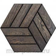 Деревянная мозаика для стен Crownwood Куба Эбен WP3D22060