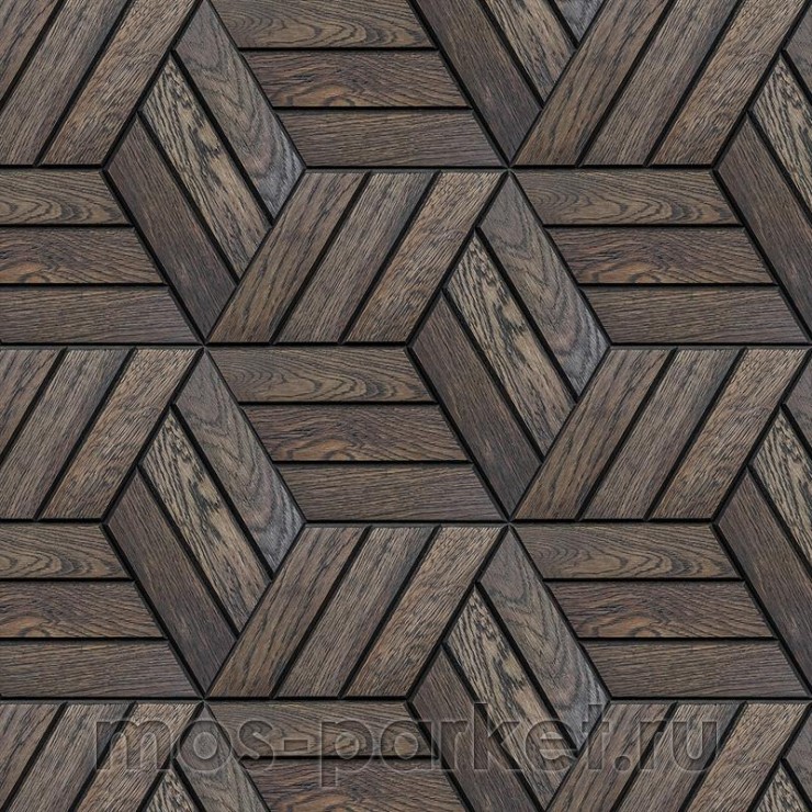 Деревянная мозаика для стен Crownwood Куба Эбен WP3D22060